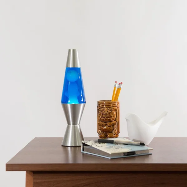 Lava Lite White & Blue Classic Lava Lamp, 11.5 Inch